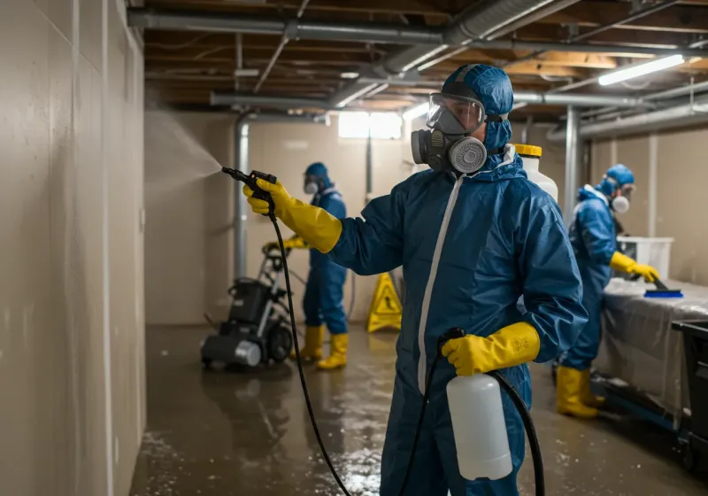 Basement Sanitization and Antimicrobial Treatment process in Kalamazoo, MI