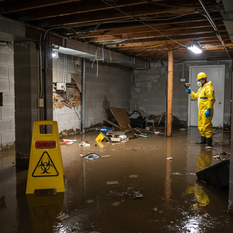 Flooded Basement Electrical Hazard in Kalamazoo, MI Property