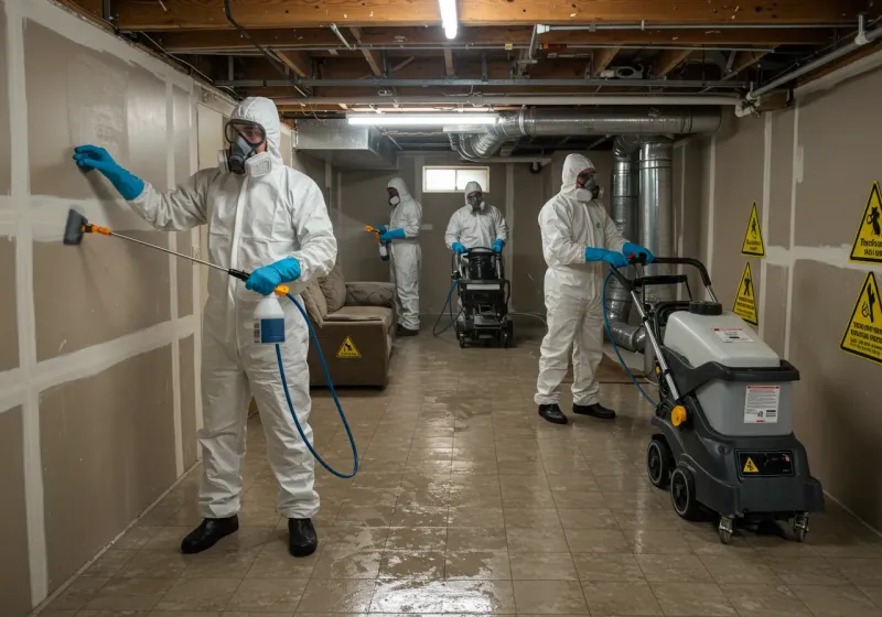 Basement Moisture Removal and Structural Drying process in Kalamazoo, MI